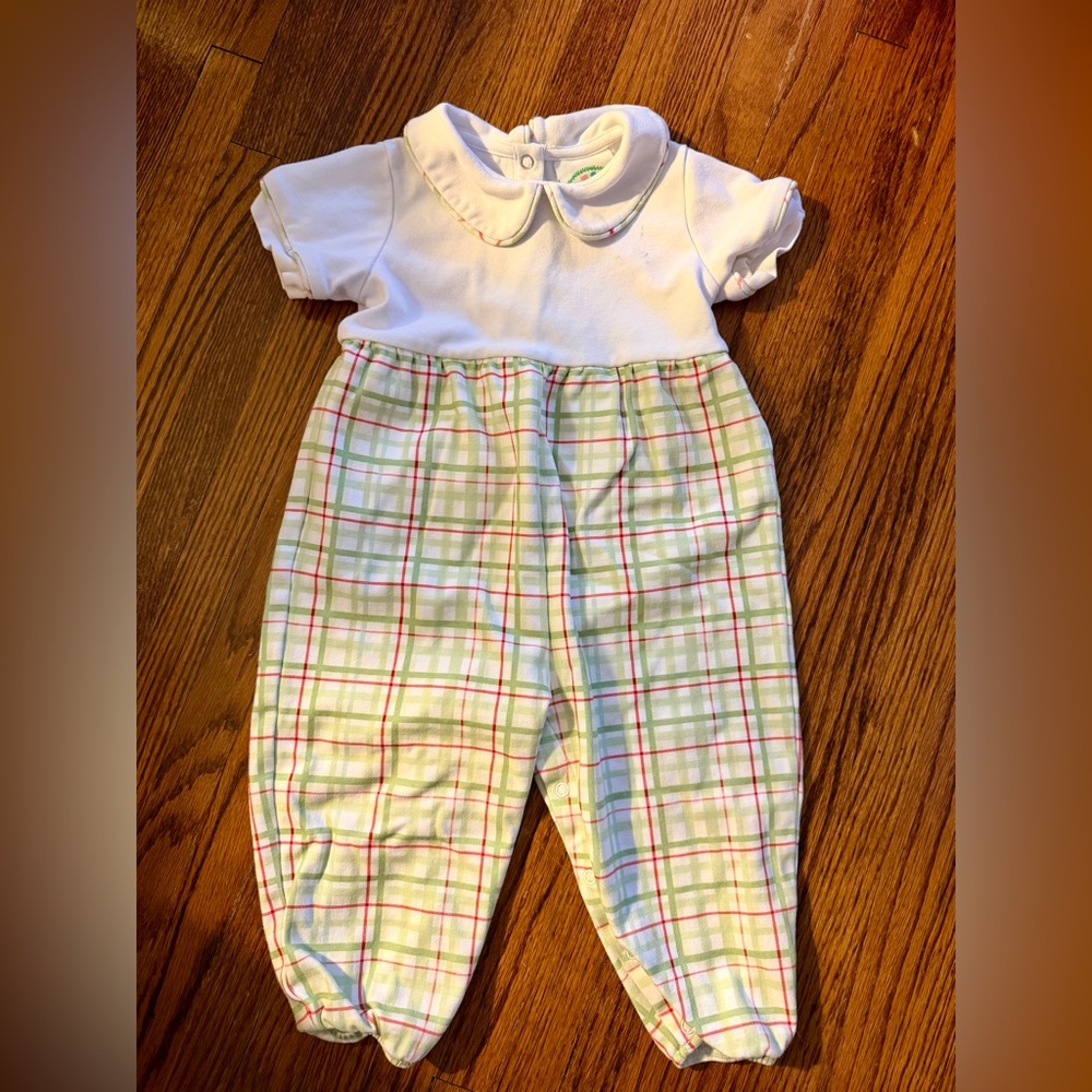 Plaid Christmas Outfit with Peter Pan Collar
